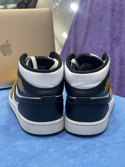 Nike Air Jordan 1 Mid jaune / noir / blanc- Pointure 41