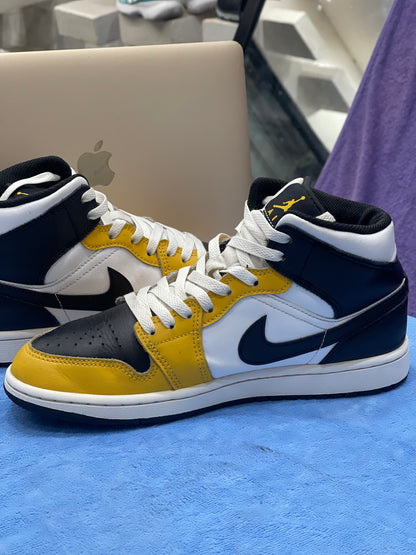 Nike Air Jordan 1 Mid jaune / noir / blanc- Pointure 41