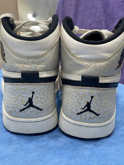 Air Jordan 1 Mid Elephant Print – Blanc/Gris/Noir- Pointure 44